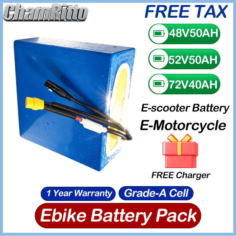 60V 50Ah Electric Scooter Battery - 48V 52V 30ah 50ah 電動自転車 電動スクーター