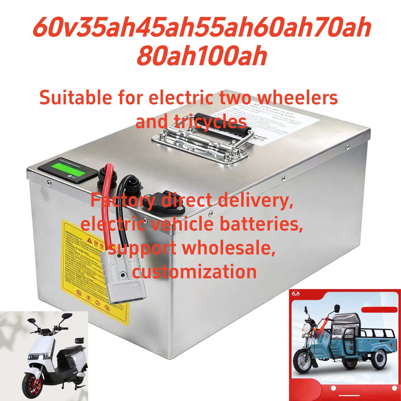 ソーラーゴルフカート、RV、保管用ボート向けに、Blueto - 60V 50Ah Electric Scooter Battery のレビューと価格